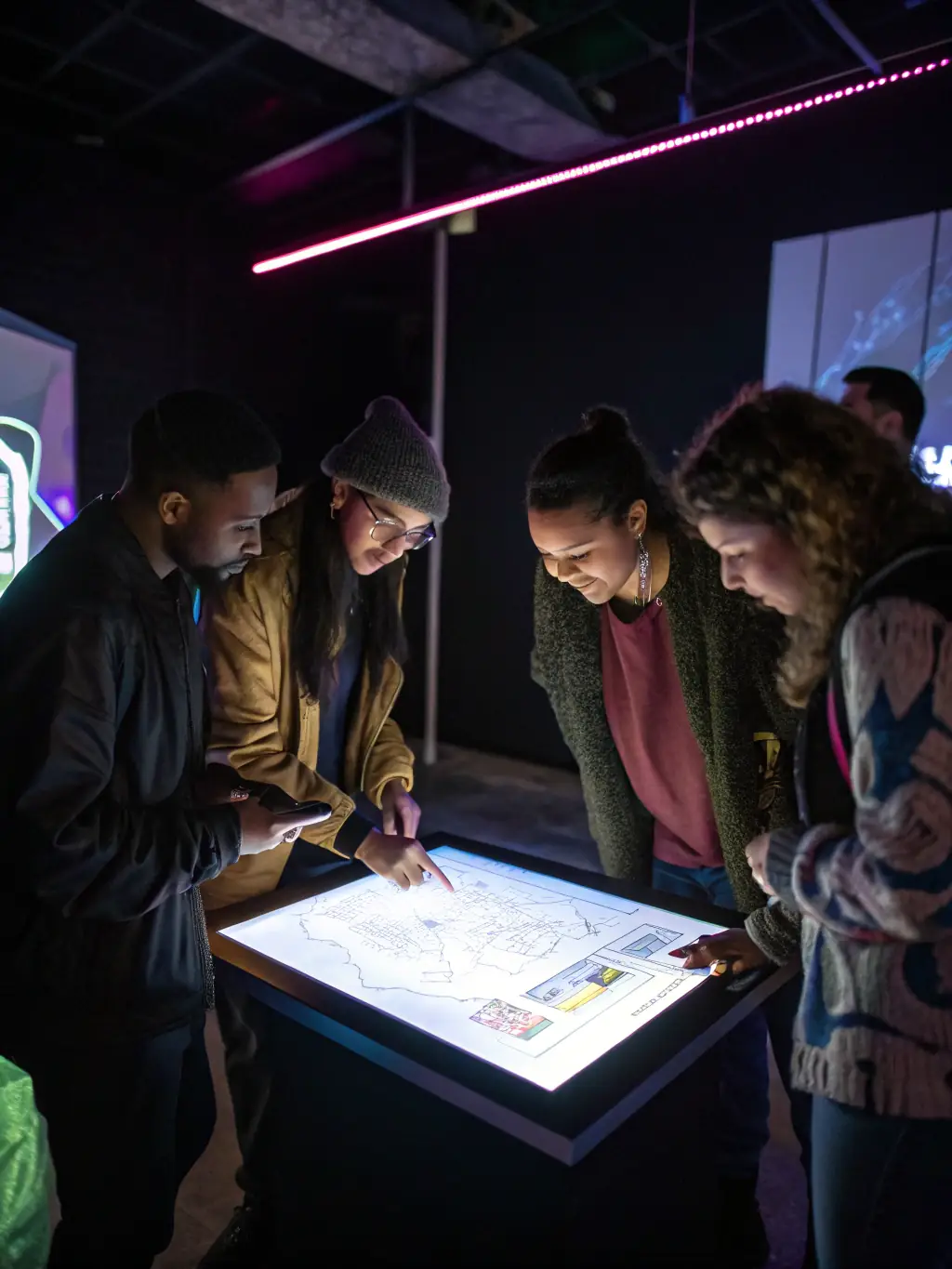 A diverse group of artists collaborating in a workshop setting, representing ACPR's commitment to fostering artistic development and community engagement.